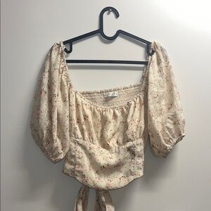 Altar'd State Cream Floral Blouse